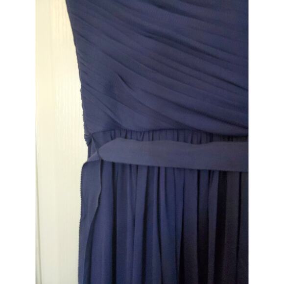 Hitherto BHLDN Navy Blue Fleur Lace Chiffon Maxi Formal Gown Prom Dress, Size 10 - Picture 15 of 16